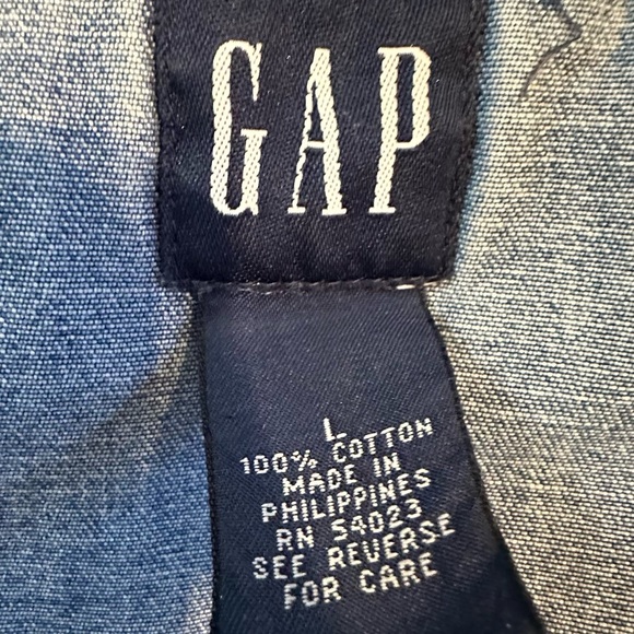 90s Vintage Gap Womens Bib Overalls Denim Baggy Carpenter Painter Size Large - Picture 9 of 10